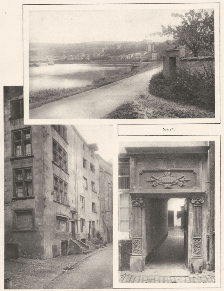 MOSELLE. Sierck 1937 old vintage print picture